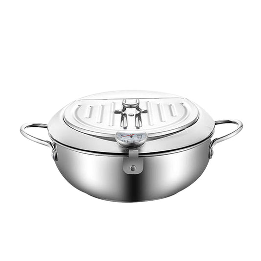 Toque 24Cm Japanese Deep Frying Pan Silver
