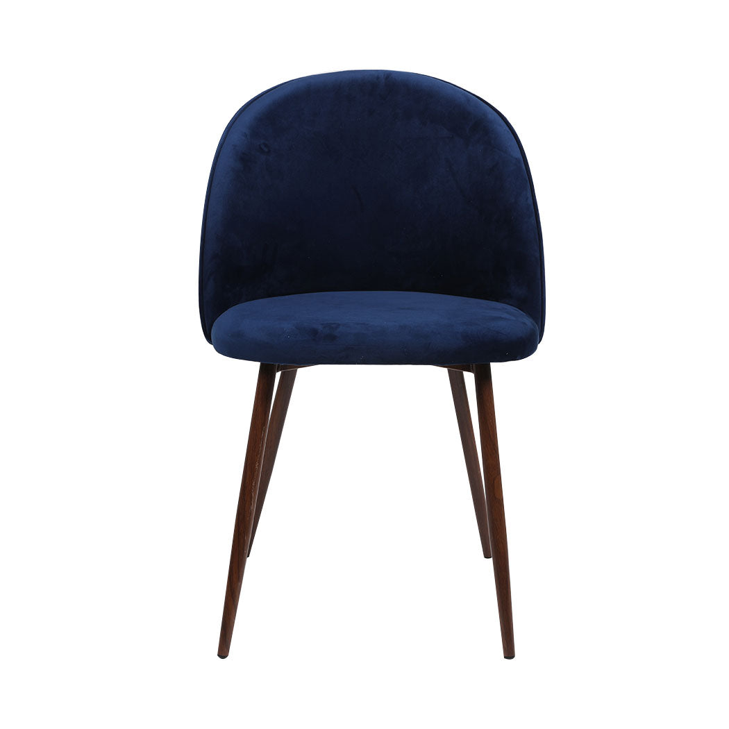 Elegant Dining Chairs Set Of 2 French Navy Wooden Seat Stylish Comfortable Seating