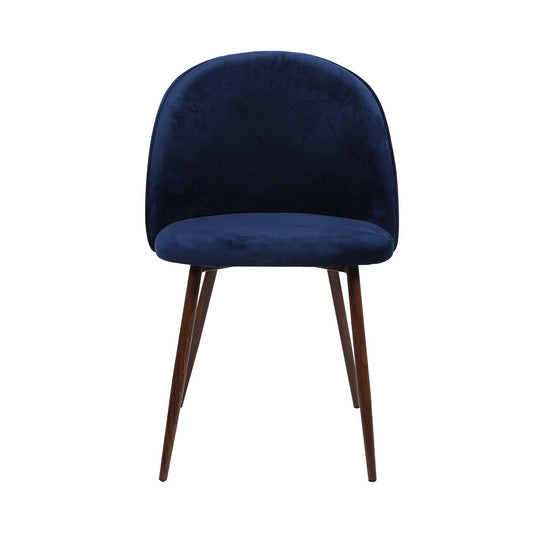 Elegant Dining Chairs Set Of 2 French Navy Wooden Seat Stylish Comfortable Seating