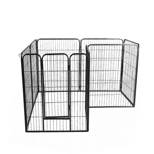 Pawz 8 Panel Pet Dog Playpen Puppy Exercise Black 24 Inch