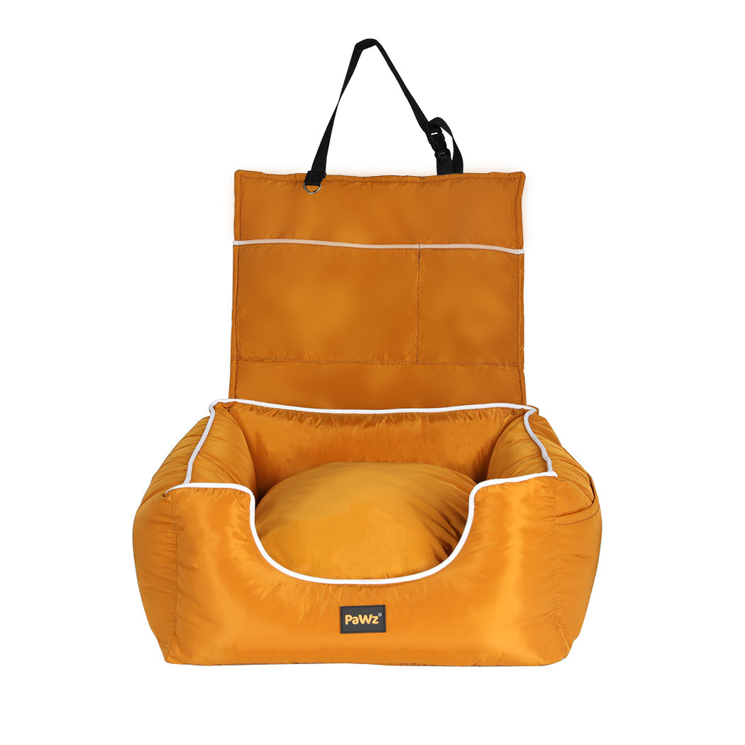 Pawz Pet Car Seat Travel Safety Carrier Orange