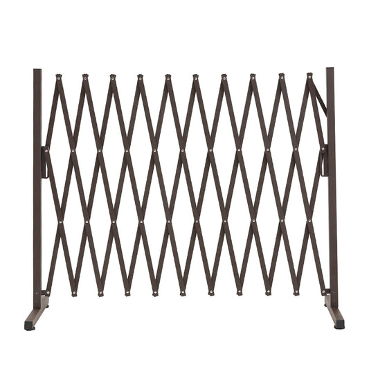 Garden Security Fence Gate Metal Brown