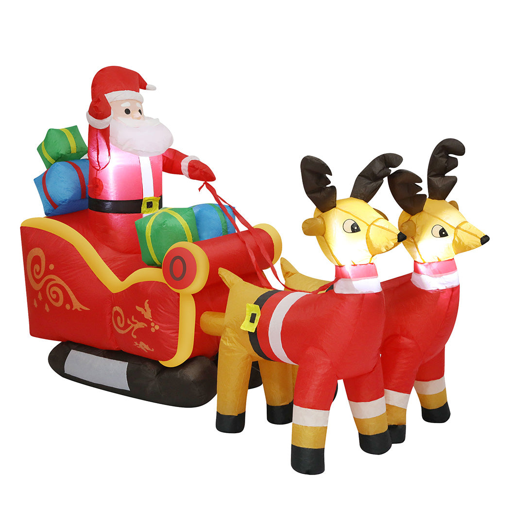 Santaco Led Inflatable Sleigh Reindeer 2.2M