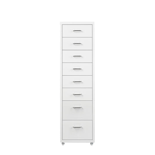 Office Cabinet 8 Drawer Drawers Filing Steel Frame White