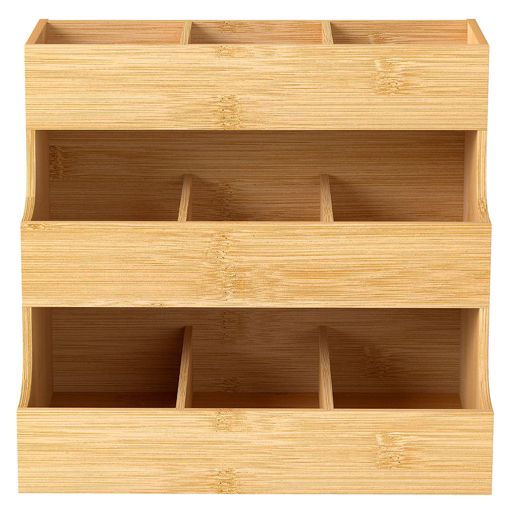Toque Vertical Bamboo Tea Organizer Holds 180 Bags