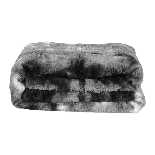 Dreamz Luxury Tie Dyed Blanket Grey 127Cm X 152Cm