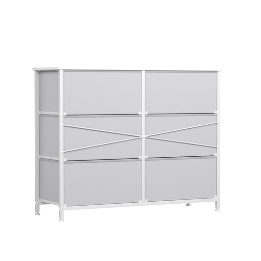 6 Drawer Chest Of Drawers Storage Cabinet Organizer For Bedroom Living Room