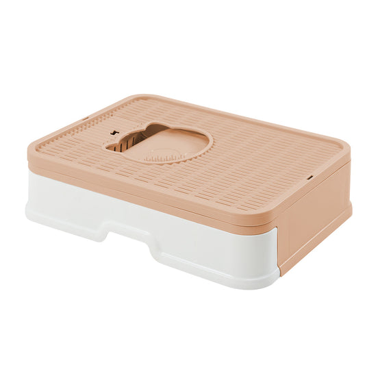 Pawz Foldable Cat Litter Box Tray Enclosed Pink