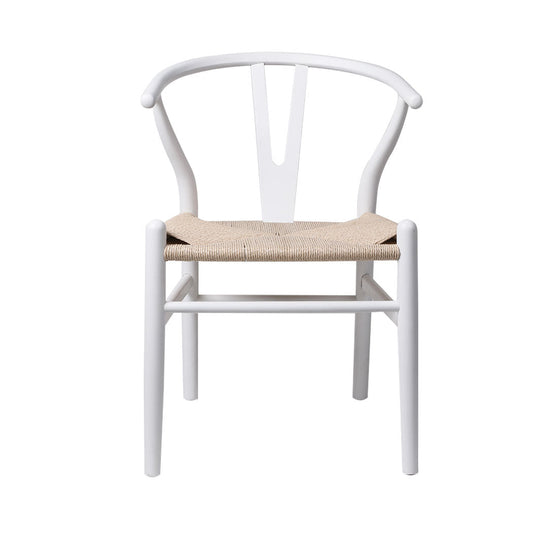 Elegant Dining Chairs Set Of 2 White Finish Comfortable Seating For Home