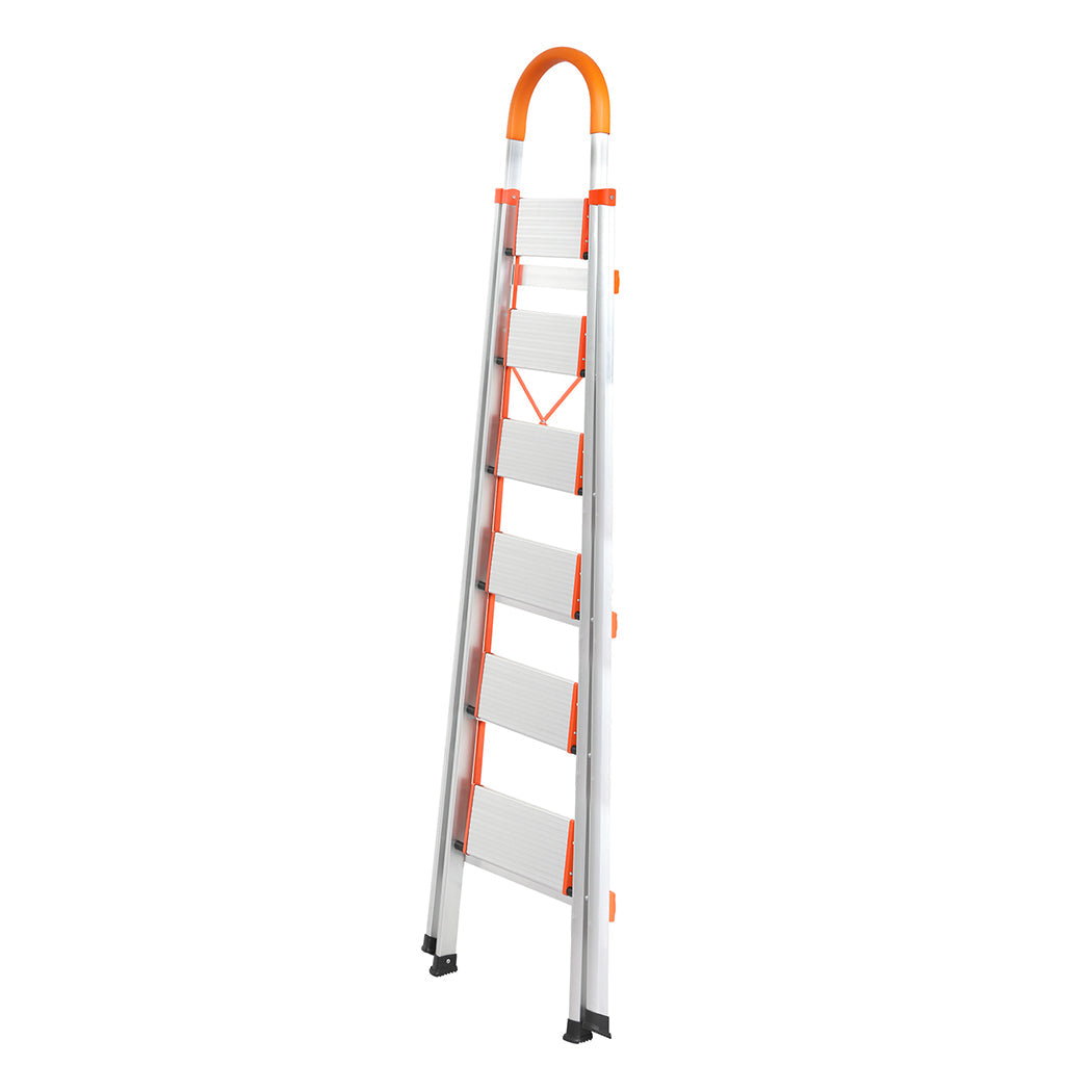 Traderight 6 Step Ladder Folding Aluminium