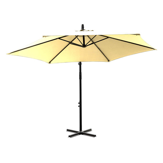Mountview 3M Outdoor Umbrella Cantilever Beige Without Base