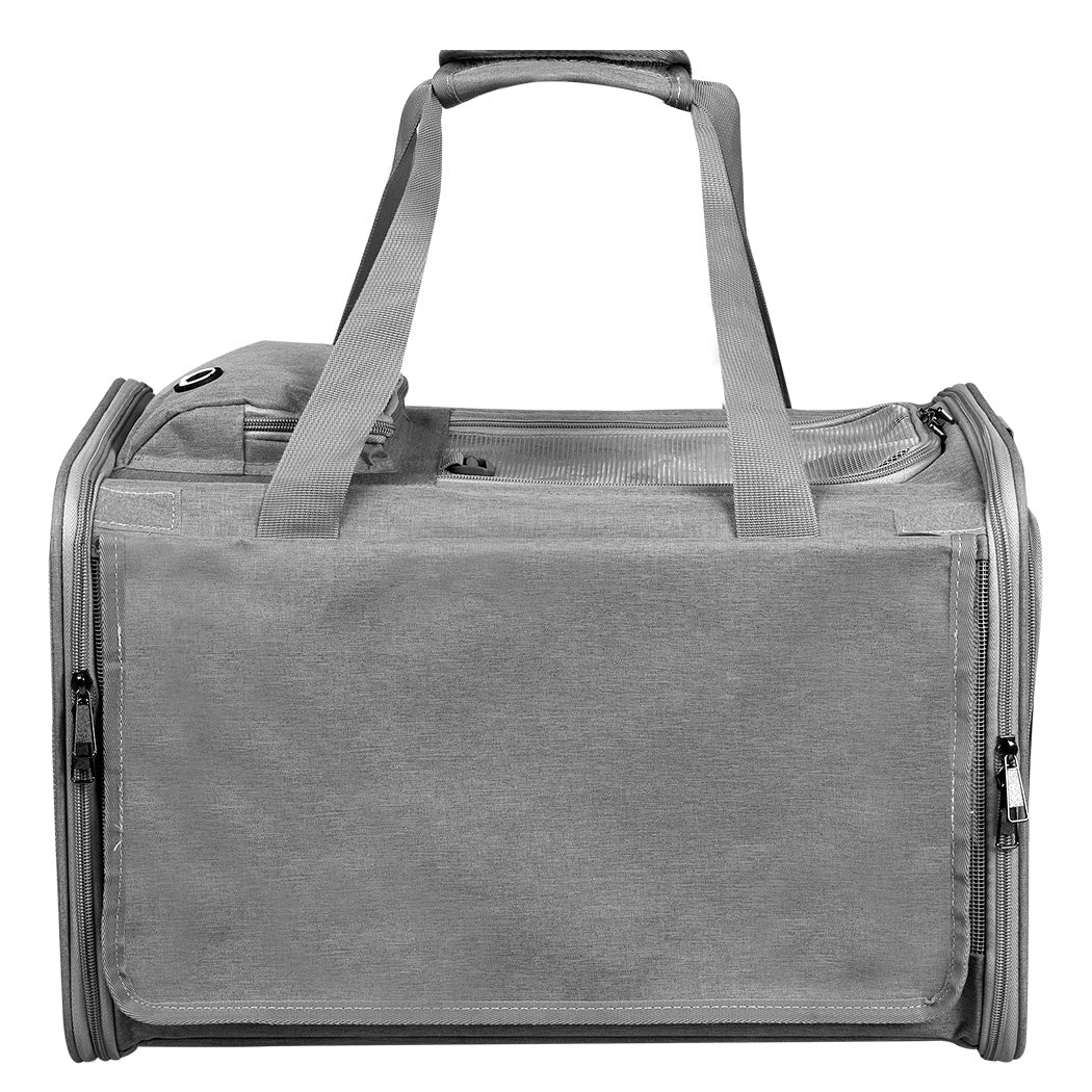 Pawz 3 In 1 Pet Soft Crate Dog Cat Carrier M Size Grey Versatile And Comfortable For Travel