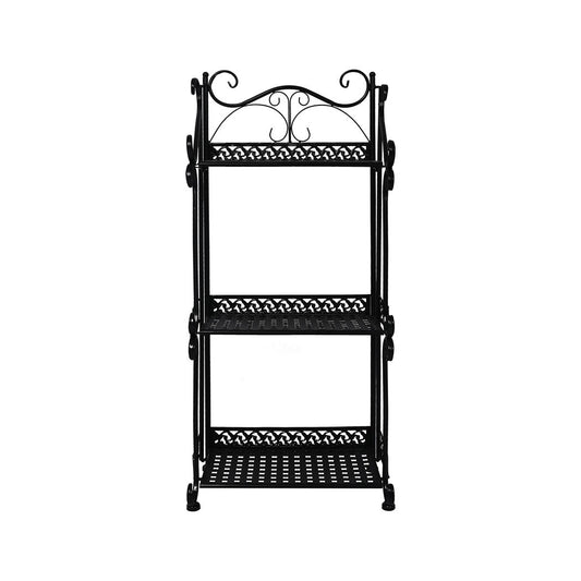 Plant Stand 3 Tiers Outdoor Indoor Black