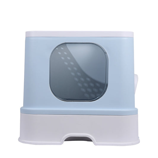 Pawz Cat Litter Box Fully Enclosed Kitty Blue
