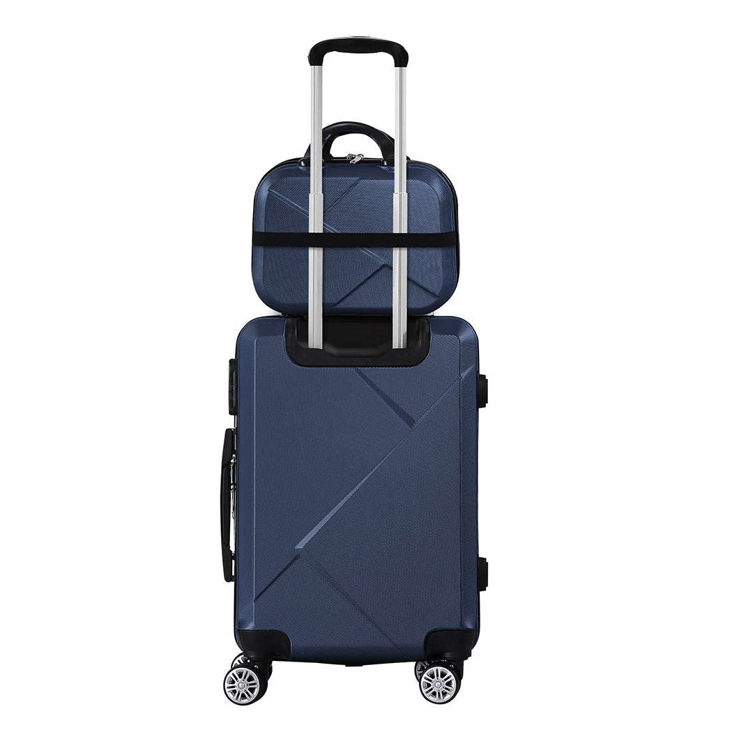 Slimbridge 2Pcs 20"Travel Luggage Set Navy