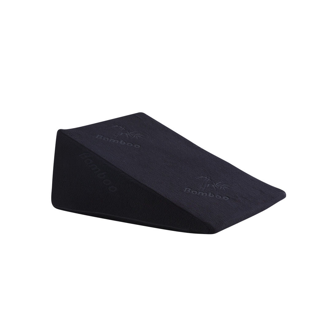 2X Cool Gel Memory Foam Bed Wedge Pillow Black 61X61x25cm