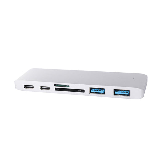 Usb 3.0 Type C Hub 6 Port Powered Adapter Silver