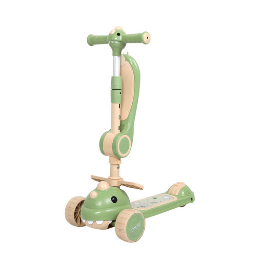 Bopeep Foldable Kids Scooter Flip-Able Seat Green