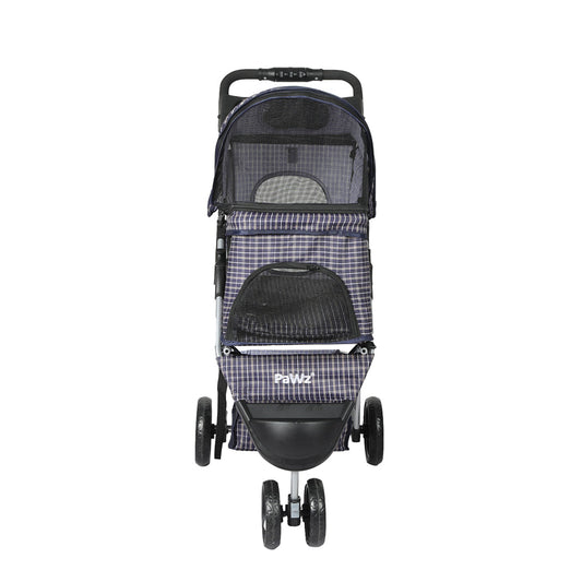 Pawz Large Pet Stroller Dog Cat Carrier Plaid