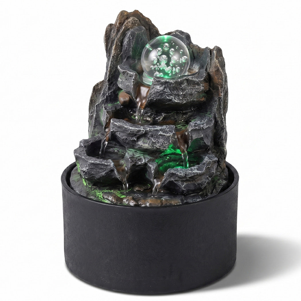 Spector Tabletop Water Fountain With Led Light & 3 Flow Levels