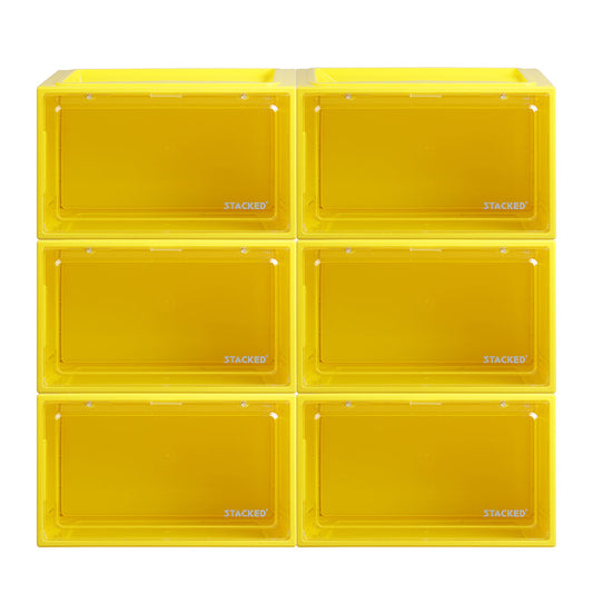 Stacked Sneaker Display Case 6X Clear Yellow