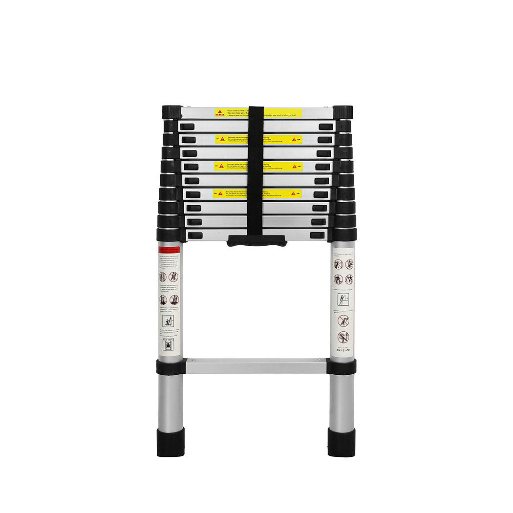 Traderight Multipurpose Ladder Telescopic 3.2M Silver Meter