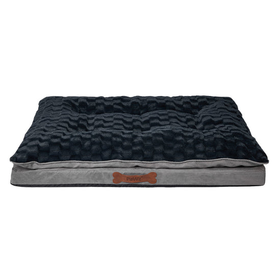 Dog Calming Bed Warm Soft Plush Comfy Xl Grey Large