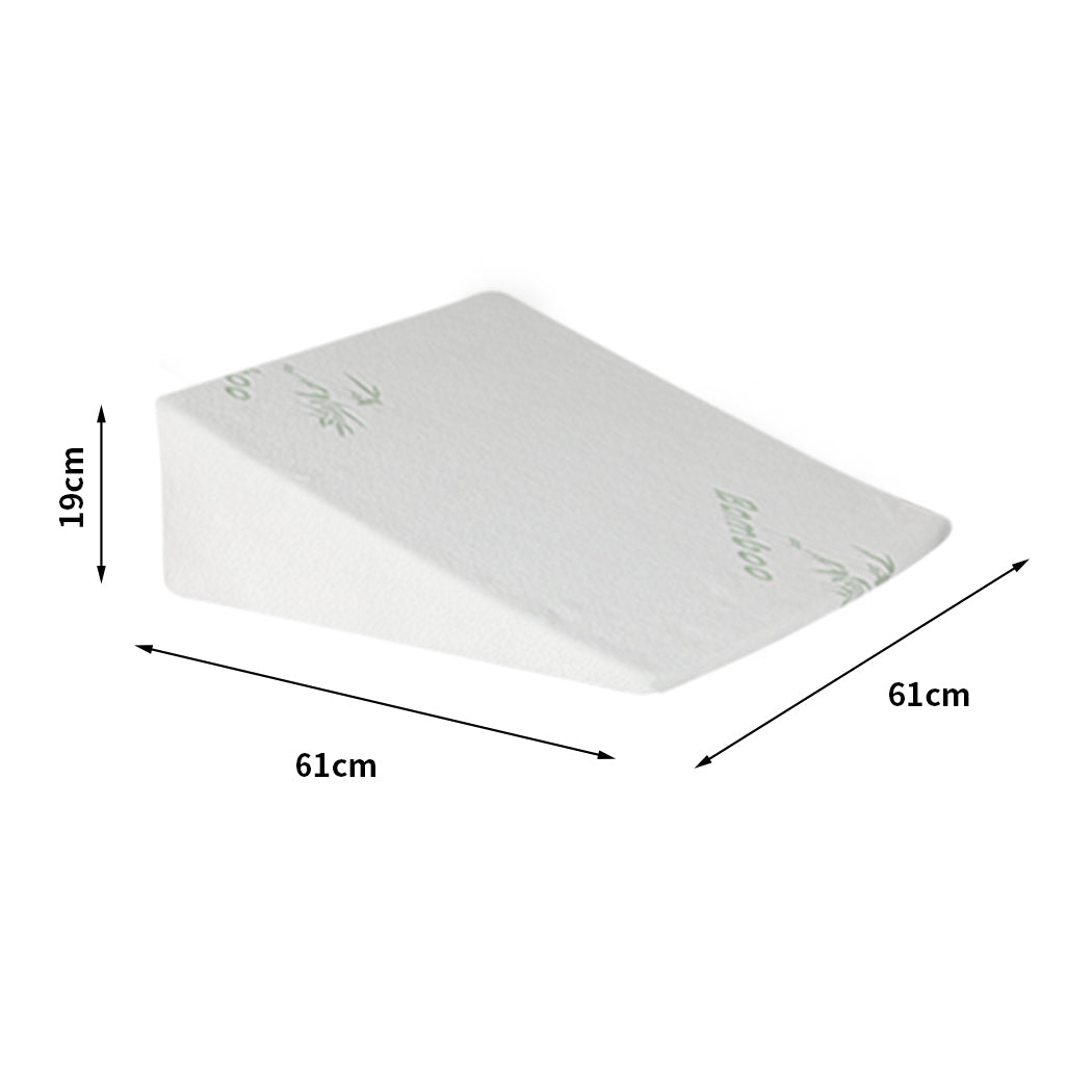 Dreamz Wedge Pillow Memory Foam White 19