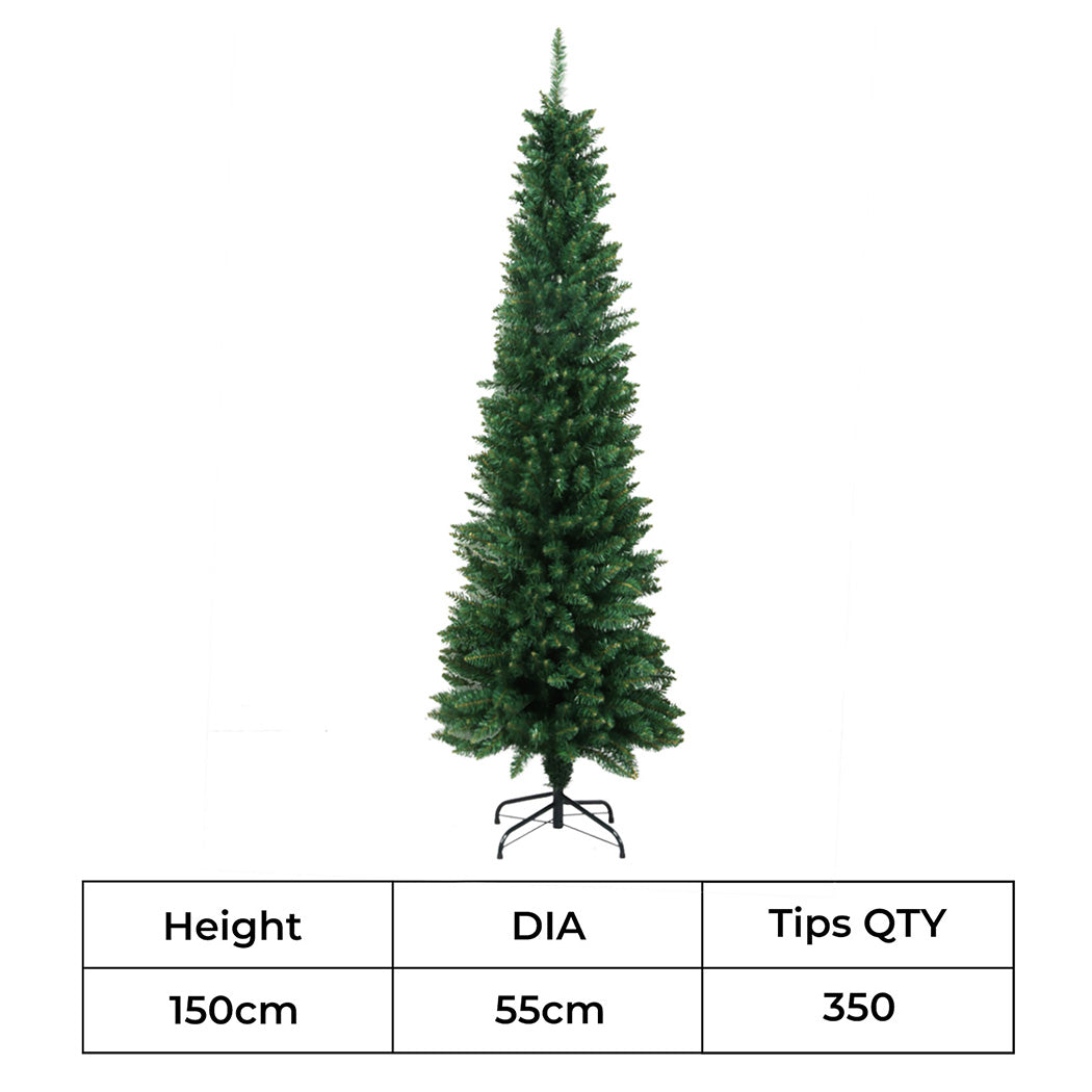 Santaco 1.5M 350 Tips Pencil Christmas Tree