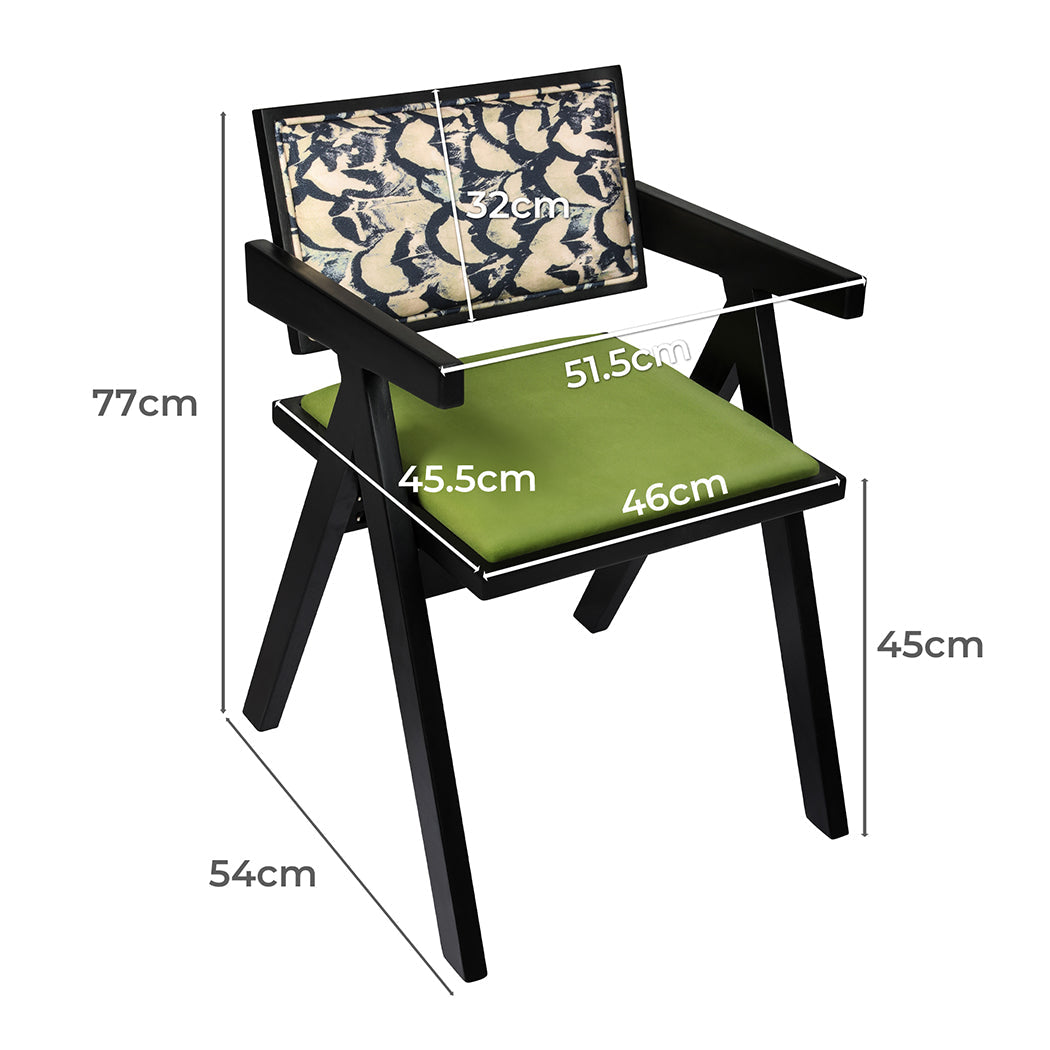 Set Of 2 Retro Dining Chairs With Backrest For Stylish And Comfortable Seating