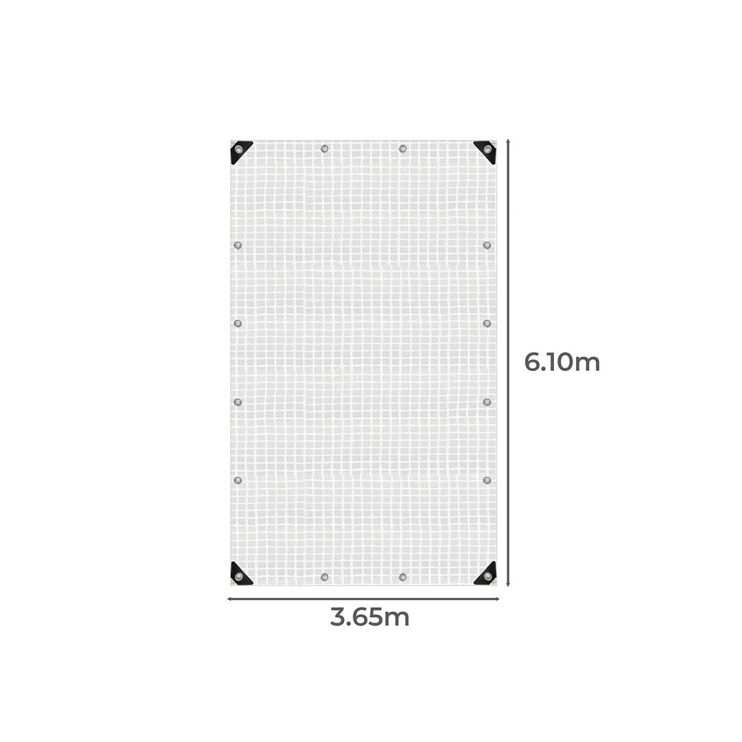 Tarp Tarpaulin 200Gsm Camping 3.65M X 6.1M Clear