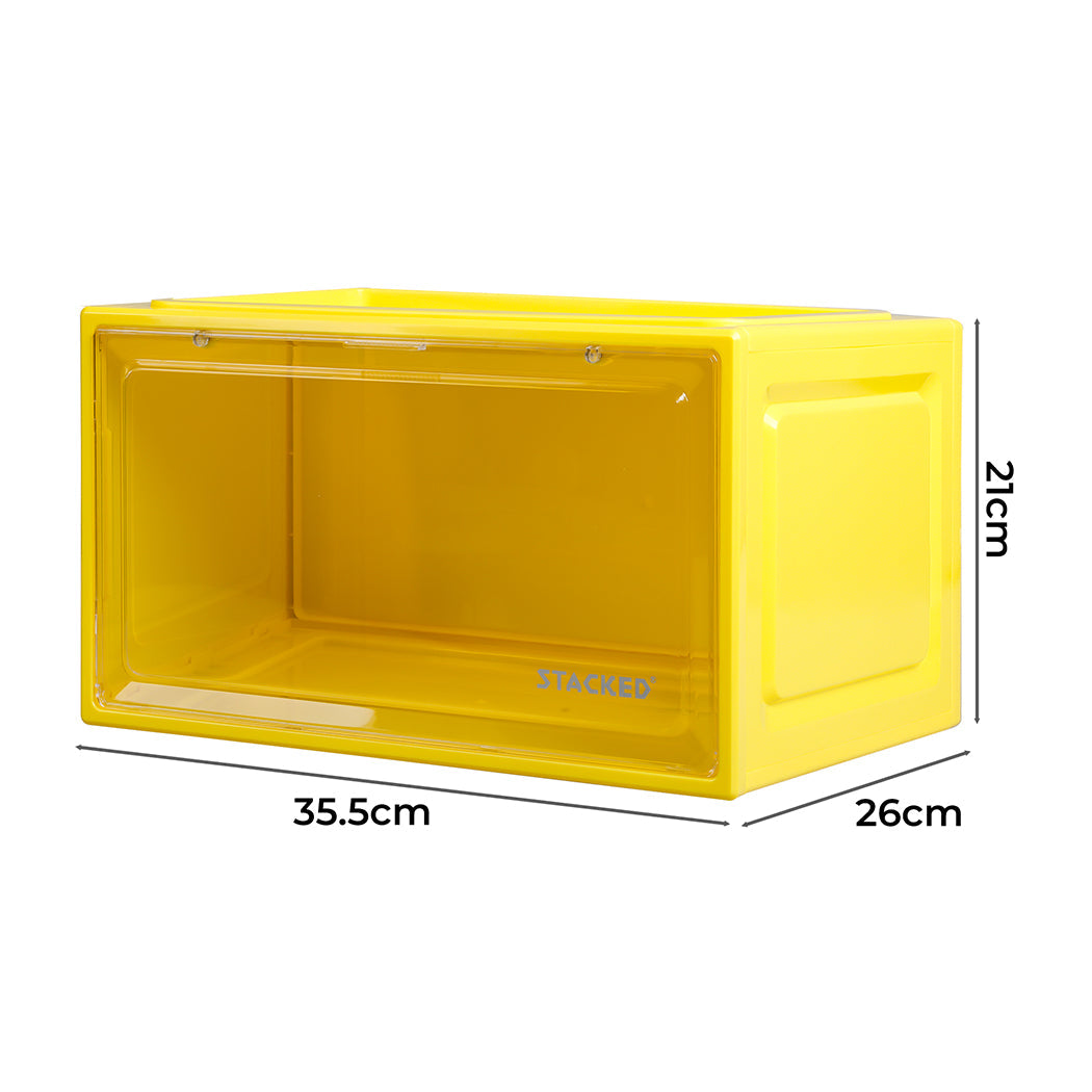 Stacked Sneaker Display Case 6X Clear Yellow
