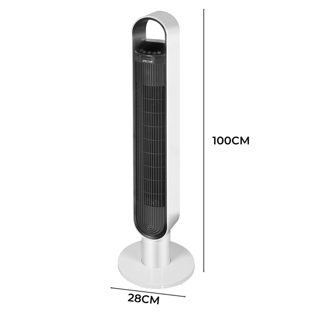 Spector Tower Fan Portable Oscillating White