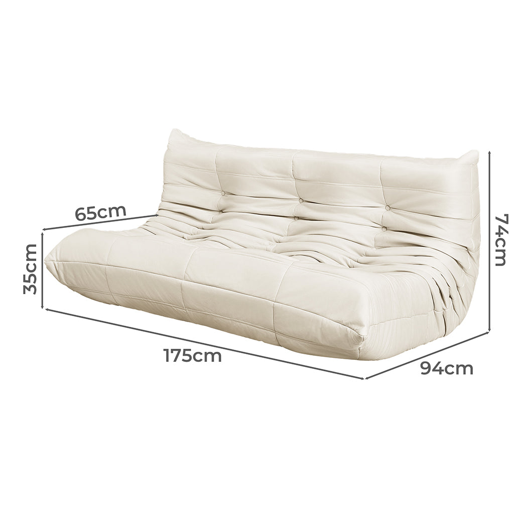 3 Seater Floor Sofa Caterpillar Lounge Comfortable Modern Seating For Living Room