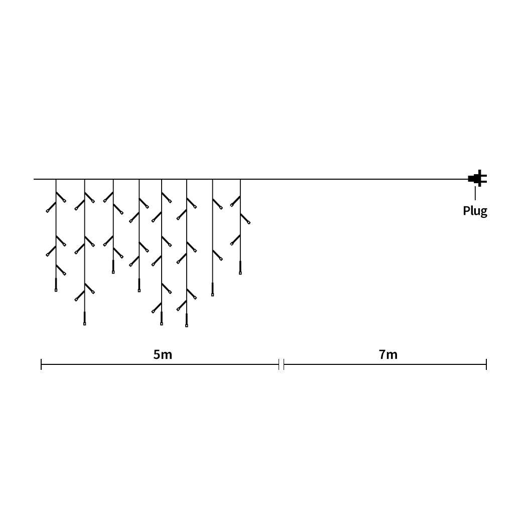 Curtain Fairy String Lights Wedding Cool White 300 Led