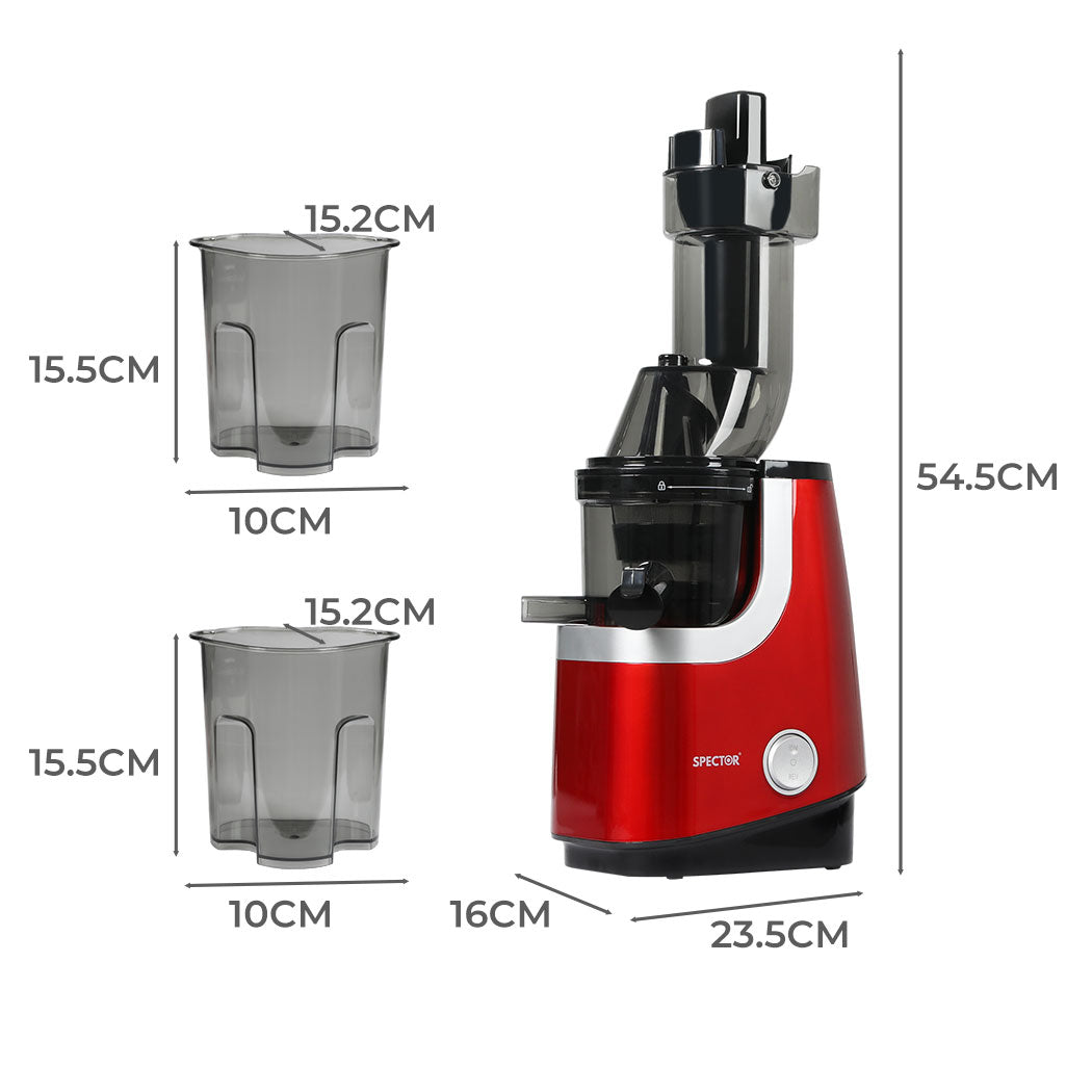 Spector Cold Press Slow Juicer Whole Red