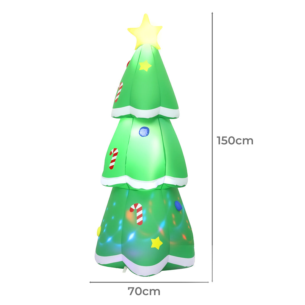 Santaco Inflatable 1.5M Christmas Tree Flashing Light