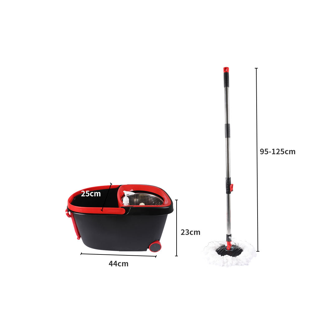 Cleanflo Spin Mop Bucket Set 360 Degree Black