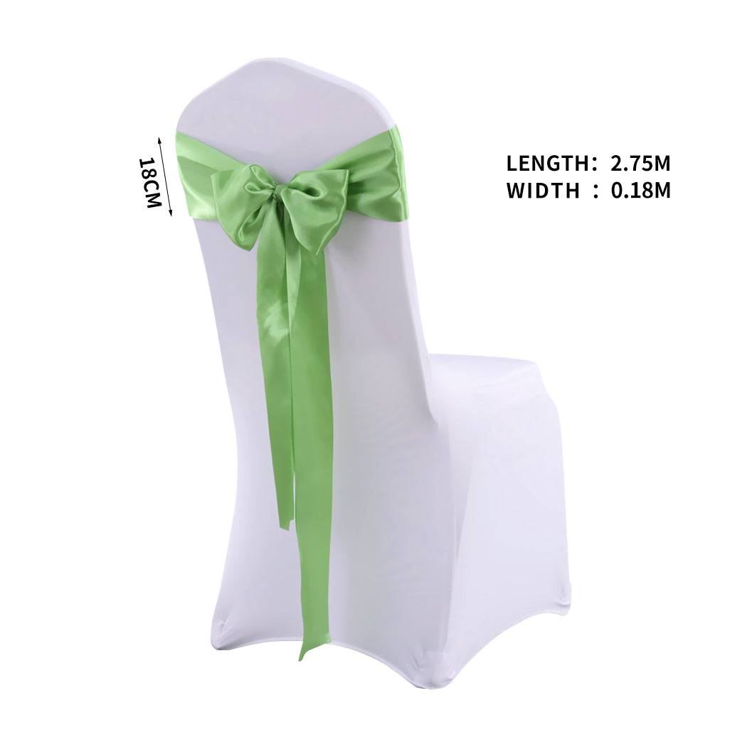 20 Green Fabric Chair Sashes Covers Grass
