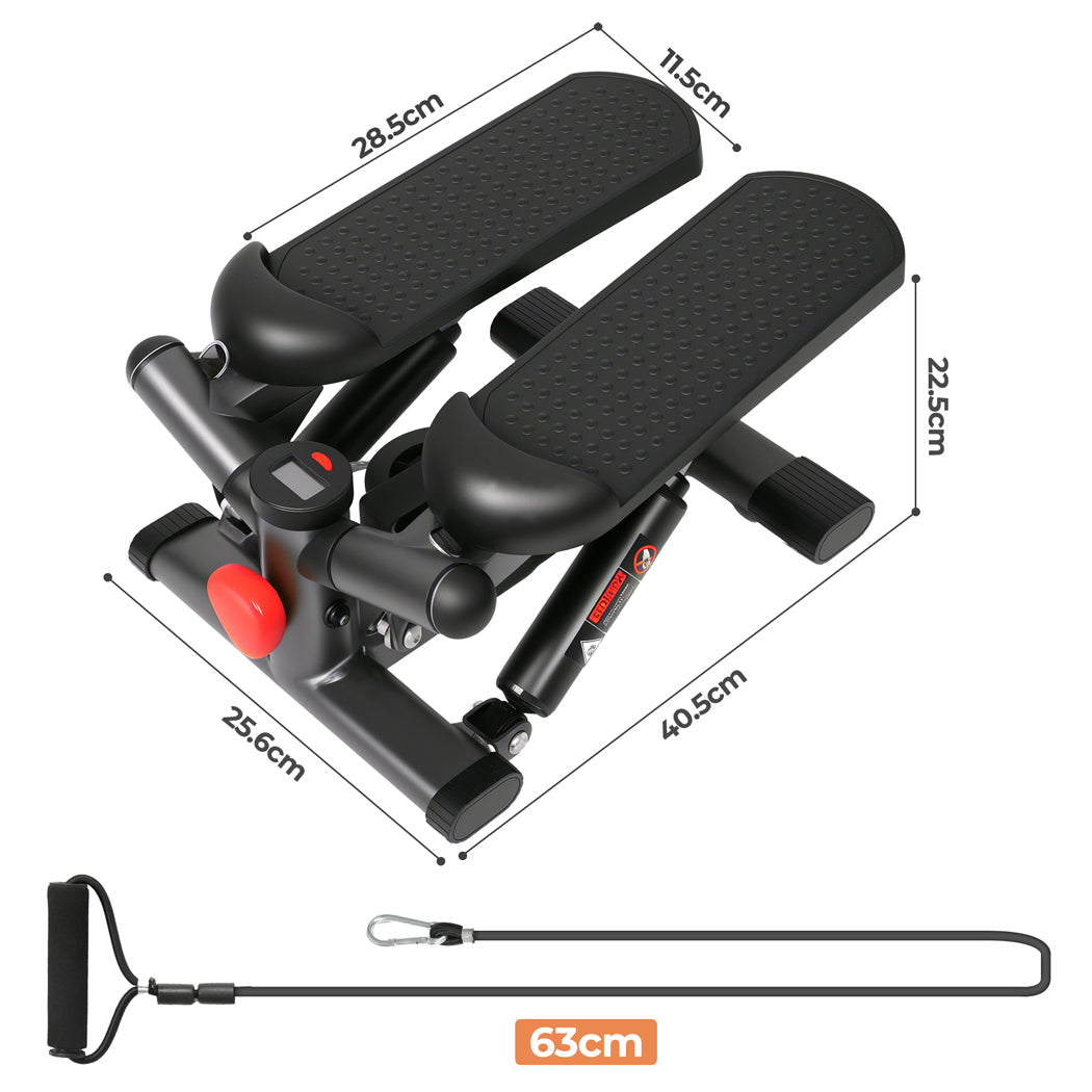 Centra Mini Stepper With Resistance Bands Compact Full Body Fitness Trainer