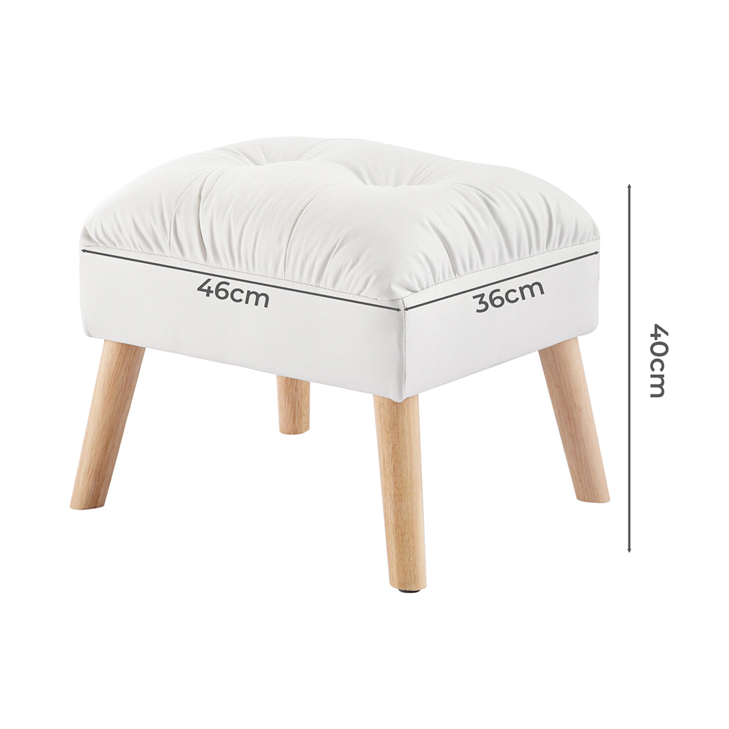 Accent Ottoman Chair Footstool Modern Comfortable Seating For Living Room Or Bedroom
