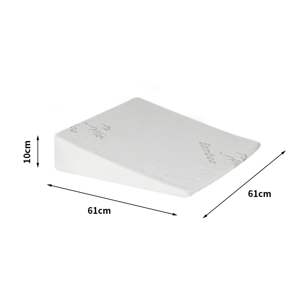 Dreamz Wedge Pillow Memory Foam White 10