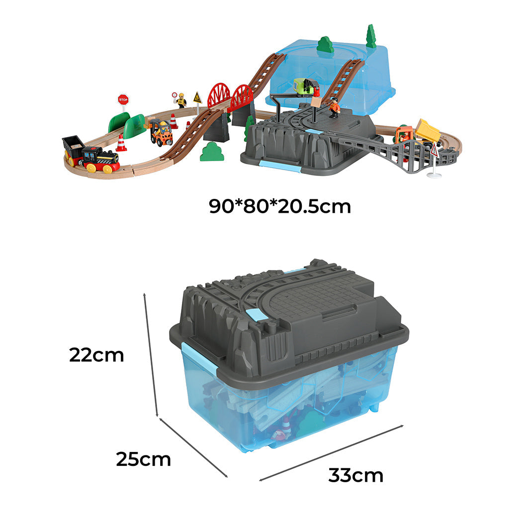Bopeep Toy Train Set Track Diy Wooden