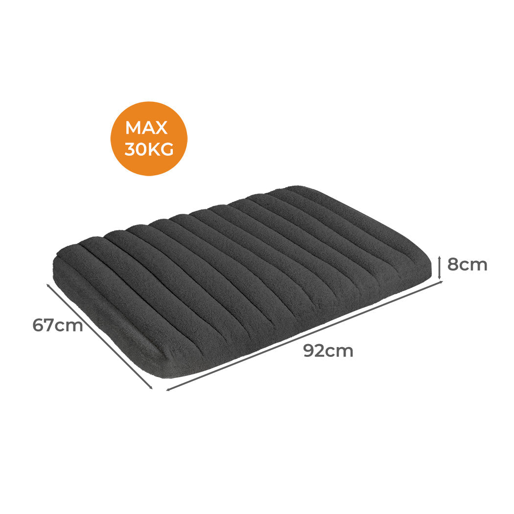 Pawz L Size Orthopedic Dog Bed With Sherpa Plush Removable Cover In Grey
