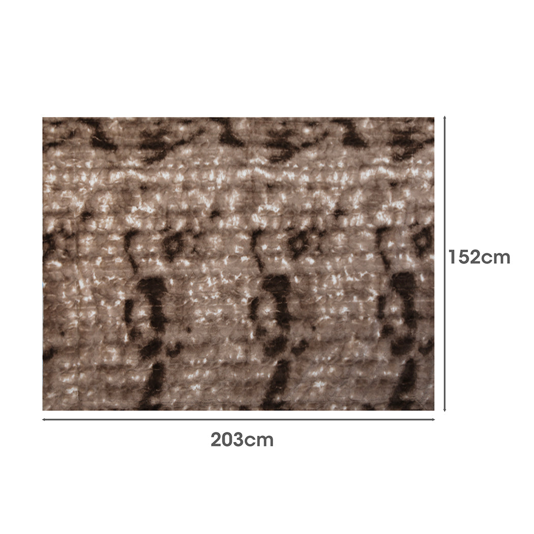 Dreamz Luxury Tie Dyed Blanket Brown 152Cm X 203Cm