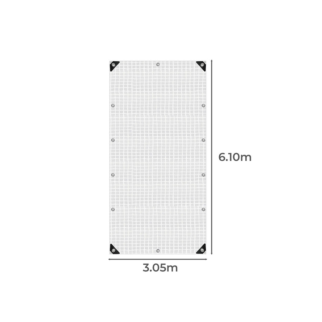 Tarp Tarpaulin 200Gsm Camping 3.05M X 6.1M Clear