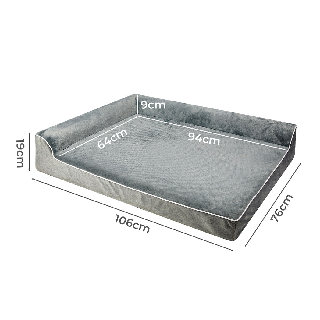Pawz Orthopedic Dog Bed Xl Grey Premium Comfort And Support For Medium To Large Dogs