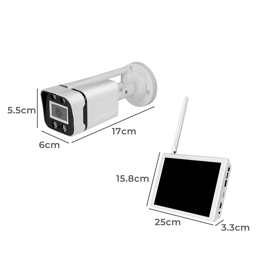 8Pcs Wireless Security Camera System Set Square