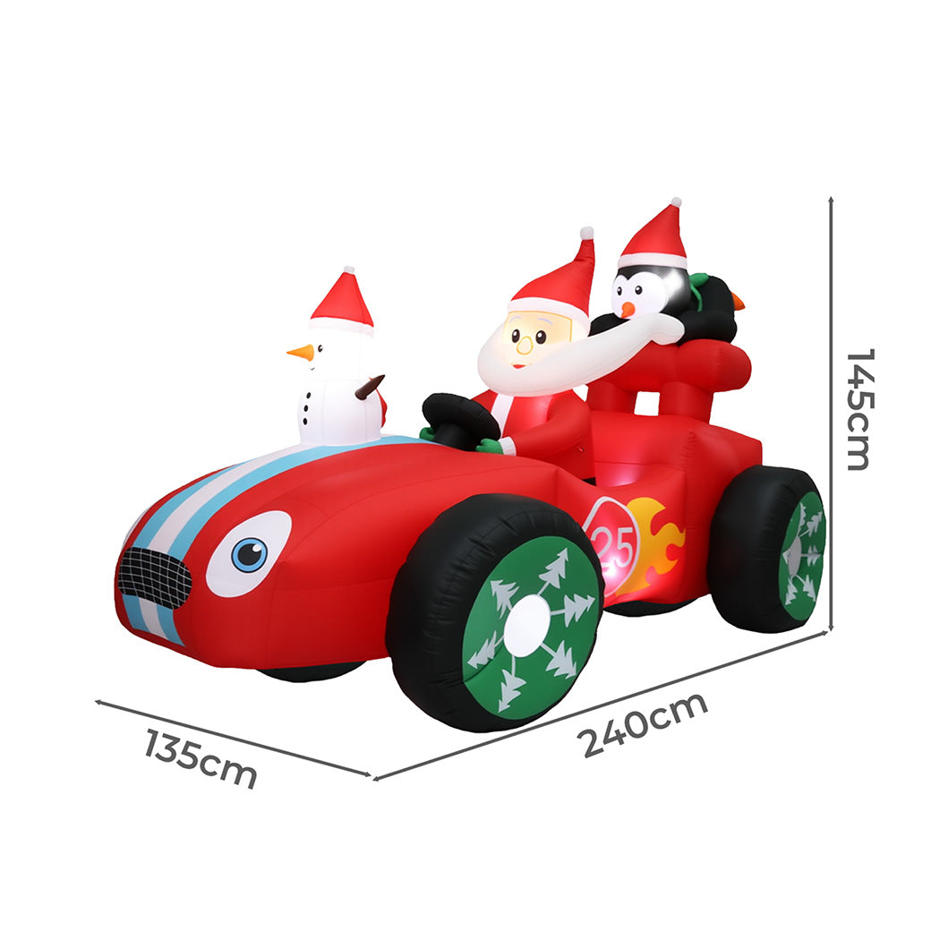 Santaco Christmas Inflatable 2.4M Racing Sleigh