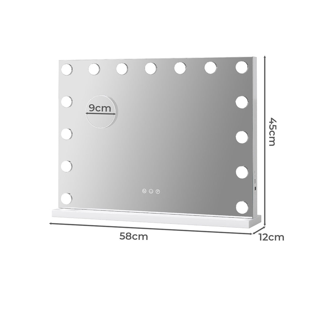 Yezi Led Hollywood Makeup Mirror 45X58cm